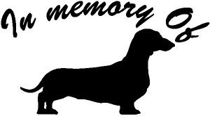 In Memory Of Dachshund Decal Animals car-window-decals-stickers