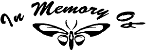 In Memory Of Butterfly Decal