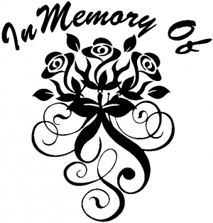 In Memory Of Roses Decal Girlie car-window-decals-stickers