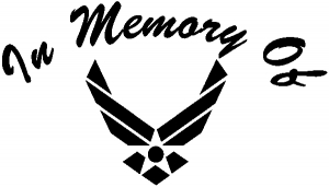 In Memory Of US Air Force Decal