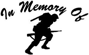 In Memory Of Military Troop Decal Military car-window-decals-stickers