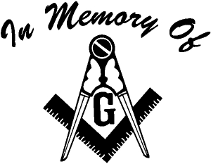 In Memory Of Masonic Square Decal Other car-window-decals-stickers