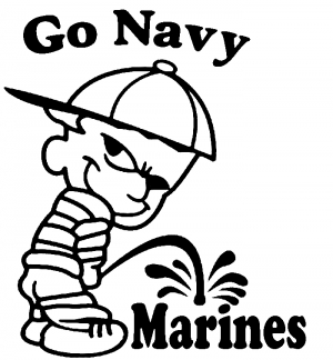 Go Navy Pee On Marines Decal Pee Ons car-window-decals-stickers
