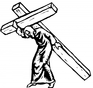 Jesus With The Cross Christian Decal