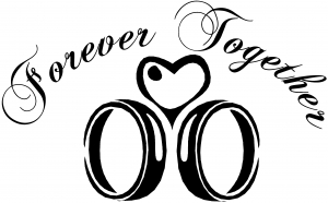 Forever Together Marriage Wedding Decal  Girlie car-window-decals-stickers
