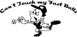 Funny Fast Ball Baseball Pitcher Decal