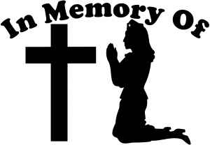 In Memory Of Nurse At Cross Decal Christian car-window-decals-stickers