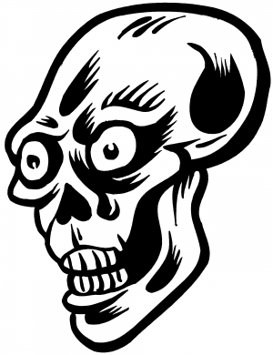 Big Eyed Skull Decal Skulls car-window-decals-stickers