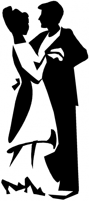 Couple Dancing 2 Line Art Decal People car-window-decals-stickers