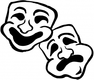 Drama Theater Masks Decal
