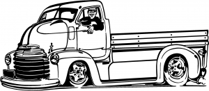 Classic Muscle Truck Shop Garage Decal