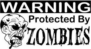 Protected By Zombies Decal