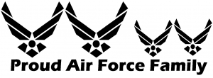 Proud Air Force Stick Family 2 Kids