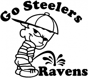 Go Steelers Pee On Ravens Pee Ons car-window-decals-stickers