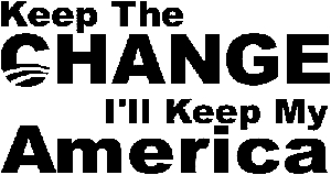 Keep The Change Political car-window-decals-stickers