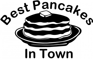 Best Pancakes in Town Restaurant Business car-window-decals-stickers