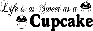 Life is as Sweet as a Cupcake Business car-window-decals-stickers