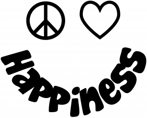 Peace Love Happiness Smiley Christian car-window-decals-stickers