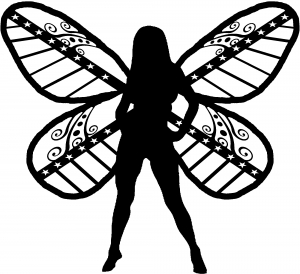Dixie Pixie Fairy No Text Country car-window-decals-stickers
