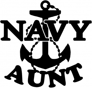 Navy Aunt Military car-window-decals-stickers