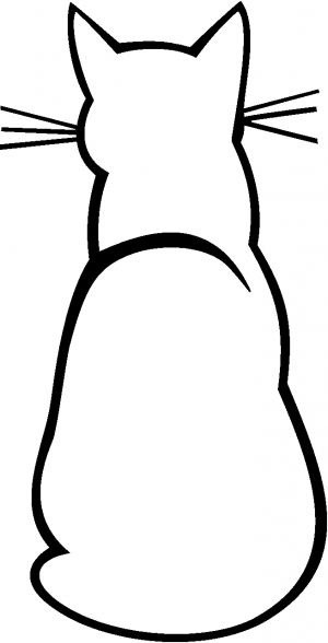 Cat Back View Animals car-window-decals-stickers