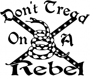 Gadsden Dont Tread On a Rebel Flag Country car-window-decals-stickers