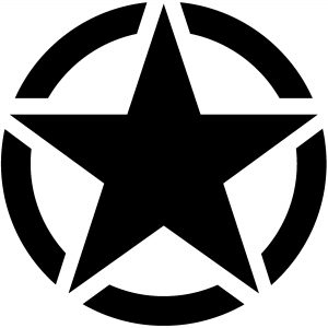 Military Jeep Star Segmented Military car-window-decals-stickers
