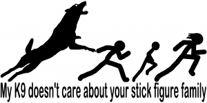 K9 Dosent Care About Stick Family Funny car-window-decals-stickers