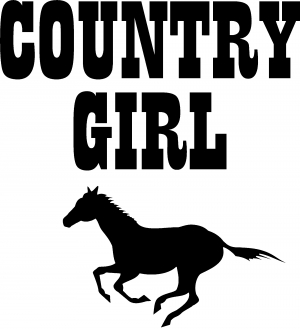 Country Girl With Running Horse
