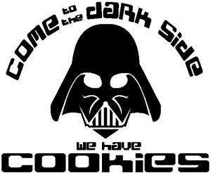 Darth Vader Dark Side Cookies Funny car-window-decals-stickers