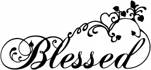 Blessed With Swirls Hearts Christian car-window-decals-stickers