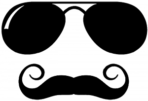 Sunglasses Handlebar Mustache Funny car-window-decals-stickers