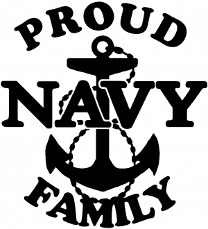 Proud Navy Anchor Family Military car-window-decals-stickers