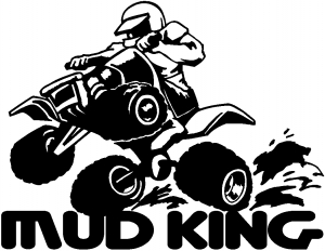 Mud King 4 Wheeler Off Road car-window-decals-stickers