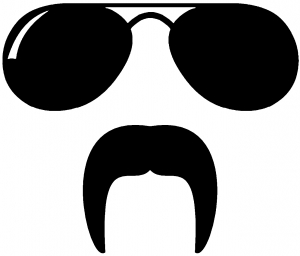 Sunglasses Fu Manchu Mustache