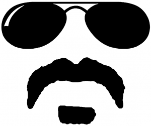 Sunglasses Soul Patch Mustache Funny car-window-decals-stickers