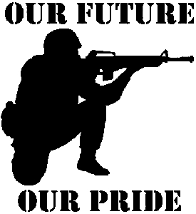 Troops Our Future Our Pride Military car-window-decals-stickers