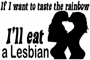 Taste The Rainbow Eat A Lesbian Funny car-window-decals-stickers