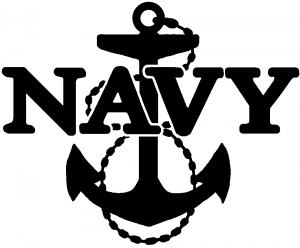 Navy With Anchor Military car-window-decals-stickers