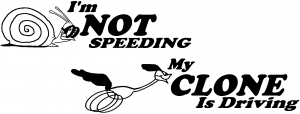 Funny Not Speeding Clone Driving Funny car-window-decals-stickers
