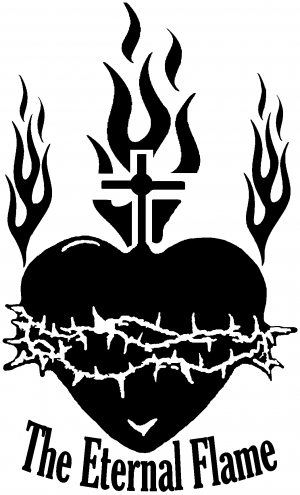 Sacred Heart The Eternal Flame Christian car-window-decals-stickers