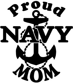 Proud Navy Mom Anchor Military car-window-decals-stickers