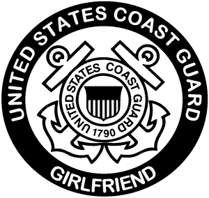 United States Coast Guard Girlfriend Military car-window-decals-stickers