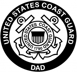 United States Coast Guard Dad Military car-window-decals-stickers