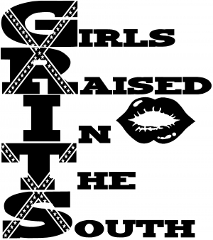 GRITS Girls Raised In The South Rebel Letters Country car-window-decals-stickers