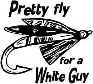 Pretty Fly For A White Guy Car or Truck Window Decal Sticker - Rad