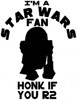 Honk If You R2 Sci Fi car-window-decals-stickers