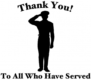 Thank you To All Who Have Served Military car-window-decals-stickers
