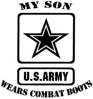 My Son Wears Combat Boots Army Military car-window-decals-stickers