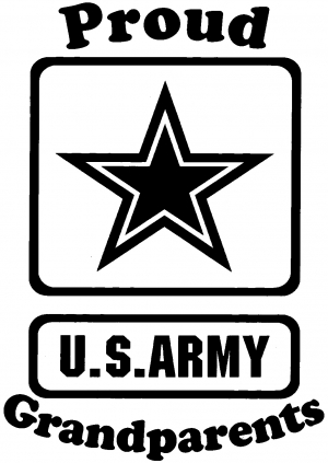 Proud Army Grandparents Star Military car-window-decals-stickers